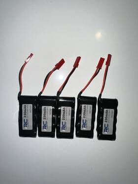 1rc7007 1rc Racing Lot Of 5 Packs Nimh Battery Cell 6.0v 230mah