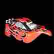 66200 Redcat Racing 0.1 Buggy Body Red Flame For Rc Vehicles