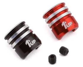 1up190434 Amain Distributing 1up Racing Heatsink Bullet Plug Grips Black/red Fits Lowpro Plugs