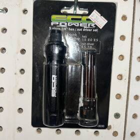 Ecp3030 Amain Distributing Ecopower 5 Piece 1/4 Inch Hex And Nut Driver Set 1.5 2.0 2.5mm 5.5 7mm