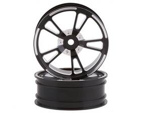Ssd00450 Amain Distributing V Spoke Aluminum Front 2.2 Inch Drag Racing Wheels Black 2