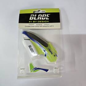 Blh3519 Blade Complete Green Canopy With Fin Mcp X