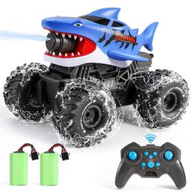 Bobxin Lh-c084s Amphibious Remote Control Shark Monster Truck Squirt Water 4wd All-ter