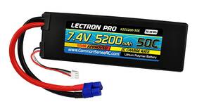 2s5200-50e Common Sense Rc Lectron Pro 7.4v 2s 5200mah 50c Lipo Battery With Ec3 Connector