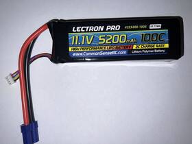 3s5200-1005 Common Sense Rc Lectron Pro 11.1v 5200mah 100c Lipo Battery With Ec5 Connector