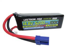 4s5200-1005 Common Sense Rc Lectron Pro 14.8v 5200mah 100c Lipo Battery With Ec5 Connector