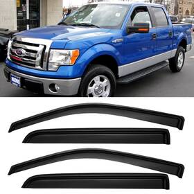 Cvv-046-p Cxdar Window Rain Guards For 2009-2014 Ford F150 Supercrew Cab Vent Wind De