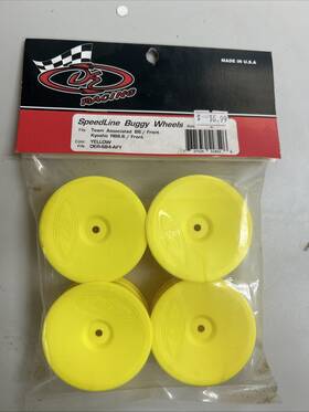 Dersb4afy De Racing Speedline Buggy Wheels Yellow - 4 Piece For Associated B6 Kyosho Rb6