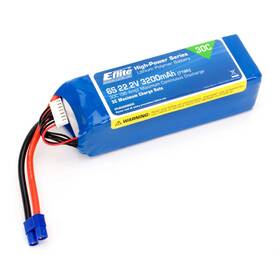 Eflb32006s30 E-flite 3200mah 6s 22.2v 30c Lipo 12awg Ec3