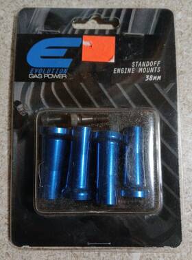 Evo3307 Evolution 38mm Gas Standoff Engine Mounts Blue 4 - New