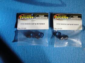 Asc31121 Factory Team Associated Vcs2 Shock Caps And Retainers - 2 Packs