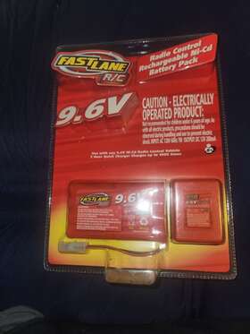 Fast Lane 717851958205 Rc 9.6v Radio Control Rechargeable Nica Battery /charger Combo New