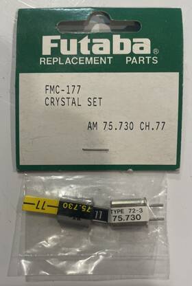 Fmc-177 Futaba Vintage Rc Crystal Set 75.730 Am Ch.77 New Old Stock