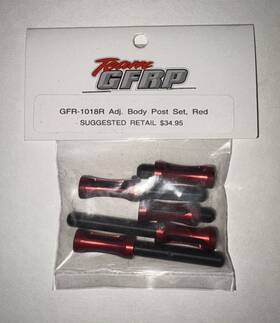 Gfr-1018r Gfrp Gfr1040r Body Posts Set For Pan Cars Adjustable Screw Down Red New