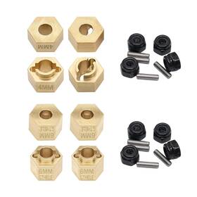 Act4m-04 Gthele Brass Wheel Hex Hub 4mm&6mm 1.5mm Extenders Adaptor Set&lock Nuts For 1/18