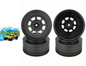 Derds4slash2wdb Hobby Recreation People De Racing Speedway Sc Wheels Black Front Rear 2wd Traxxas Slash Set Mudboss Der