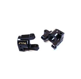 Sta31382br Hobby Recreation People Strc Cnc Machined Hq Brass Front C-hub Black For Axial Scx10 Ii 2pc