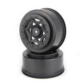 Aka23006 Horizon Hobby Aka 1/10 Cyclone Sc Wheel 2.2/3.0 Inch Black 2 Scte4x4 / Sct410 Tekno