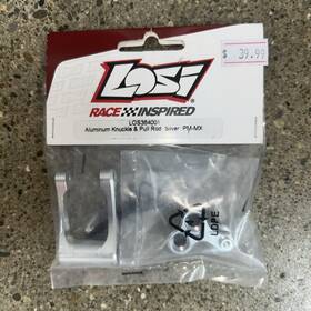 Los364001 Horizon Hobby Losi Aluminum Knuckle And Pull Rod Silver Promoto-mx Pm-mx