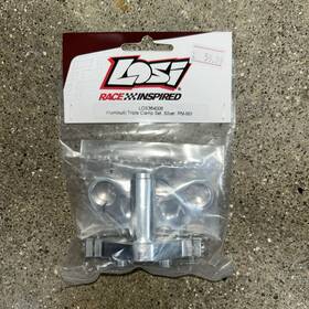 Los364006 Horizon Hobby Losi Aluminum Triple Clamp Set Silver Promoto-mx