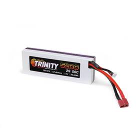 Tritep2307 Horizon Hobby Trinity White Carbon 5200mah 50c Mudboss 2s Lipo Battery With Dean S Plug Tep2307