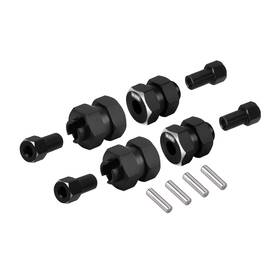 Scx24-54bk Injora Black Stainless Steel Wheel Hex Hub 5mm Extenders For Axial Scx24 Upg