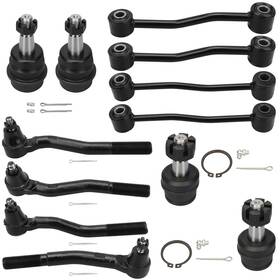 Irontek Bjk1050 12pcs Front Upper And Lower Ball Joints Rear Sway Bar Links Out