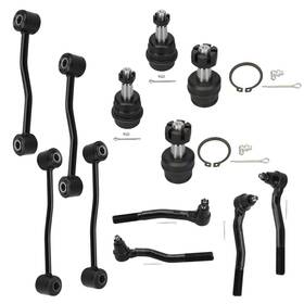 Irontek Irkcak1070 12pcs Front Upper&lower Ball Joints Front&rear Sway Bar Links Tie Rod