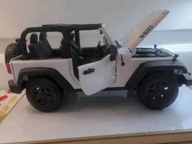 Mi31610c Maisto Jeep Wrangler Willys Open Top 2019 White Working Doors And Hood