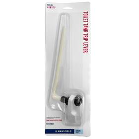 40wht-p Mansfield 40 Left-hand Front Mount Toilet Tank Lever - Compact 7-inch Abs Arm