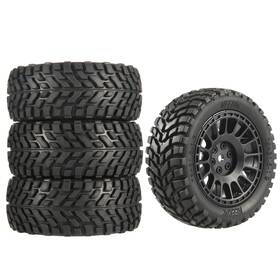 Neebrc Neebrc-r1420 4pcs 76mm/2.99inch Rc Rally Car Tyres 12mm Hex Hub Rubber Tires And Plastic Whe