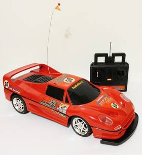 60-4186 Radioshack 1997 Radio Shack Rc Remote Control Rally Roadster Ferrari F50 Euc Read