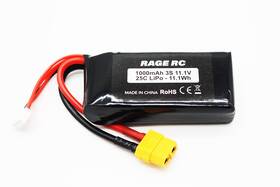 Rgrb1466 Rage R/c 11.1v 3s 1000mah Lipo Battery With Xt60 Connector