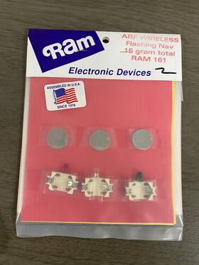 Ram Electronic Devices 608831001618 161 New Ultra Bright Arf Lites 3 Wireless Flashing Nav Lights - Airplane