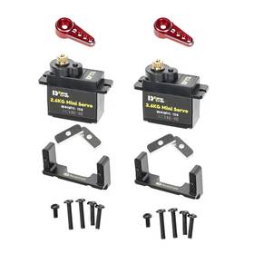 Fcx24 Rampcrab F24-hy26kg Arm-mt Red 2p-us Rc Steering Servo With Mount Bracket And Horn For Fms R