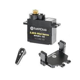 Rampcrab Sv13-blk-mt Rc Steering Servo With Mount Bracket And Horn For Ax24 Scx24