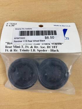 Rc18t Rpm 73322 Revolver 1/18 Rear Wheel Black Mini-t Ft And Rr. Asc Trinity