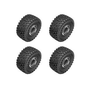 16300c Ruiway 4pcs Original 12mm Hex Hub Wheel Rims And Rubber Tires For 16207 1/16 Off-road