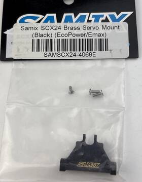 Samix Scx24-4068e Scx24 Brass Servo Mount For Emax Use Black Nip