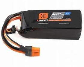 Spmx40002srx Spektrum 4000mah 2s 7.4v Smart Lipo Receiver Battery Ic3