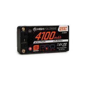 Spmx412s120ht Spektrum 7.6v 4100mah 2s 120c Smart Pro Race Shorty Hardcase Lihv Battery Tu
