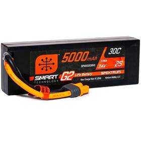 Spmx52s30h3 Spektrum 2 Cell 5000mah 7.4v 30c Hard Case Smart Lipo G2 Ic3
