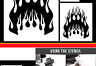 St-fs-203-set Custom Shop Airbrush Flame Licks Stencil Set Design 848849007121