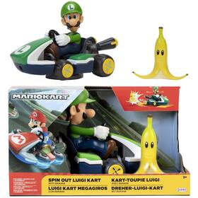 408754-pb Super Mario Spin Out Mariokart Luigi Racer Vehicle With 360 Spins Wind Up An
