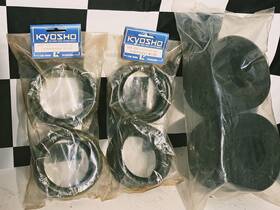 Bsw-47h Tamiya Kyosho 1/8 Micro Block Hard Tires 2 Pairs With Foams Unused Rare