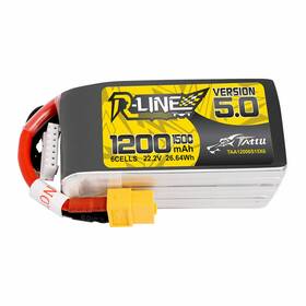 Tat-taa12006s15x6 Tattu Inch R-line 5.0 6s Lipo Battery 150c 22.2v/1200mah With Xt-60 Connector