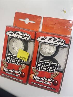 76821 Team Orion 76812 Fresh Kicks Gumballs Micro Rear Foam Tires Mounted 17mm 76811