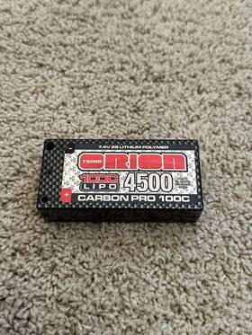 Ori14066 Team Orion Carbon Pro 2s Lipo Shorty Pack 100c 7.4v/4500mah - 4mm Bullet