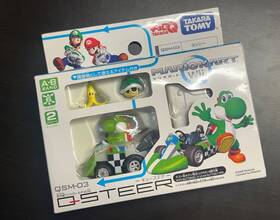 Qsm-03 Tomy Rare Japanese Model Q-steer Mario Kart Wii Yoshi Micro Rc
