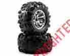 Tra5673 Traxxas Geode Chrome Wheels Canyon Tires 2 Summit Revo Maxx 17mm Hex 0020334567307